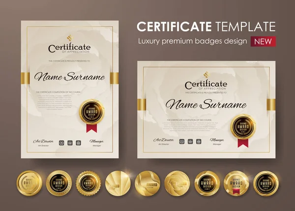 Modello Certificato Premium — Vettoriale Stock