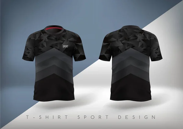 Sport Shirt Design Schlanke Passform — Stockvektor