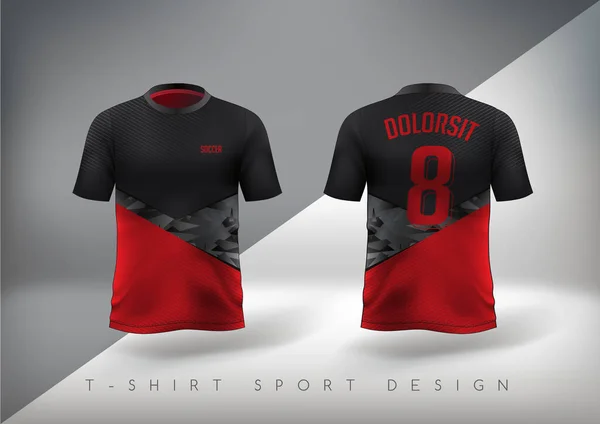 Sport Shirt Design Schlanke Passform — Stockvektor