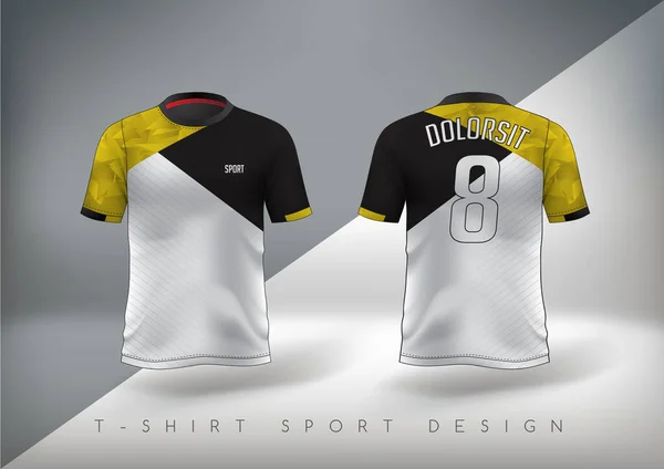 Sport Shirt Design Schlanke Passform — Stockvektor