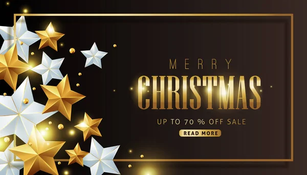 ベクターメリークリスマスと幸せな新年の販売の背景 — ストックベクタ