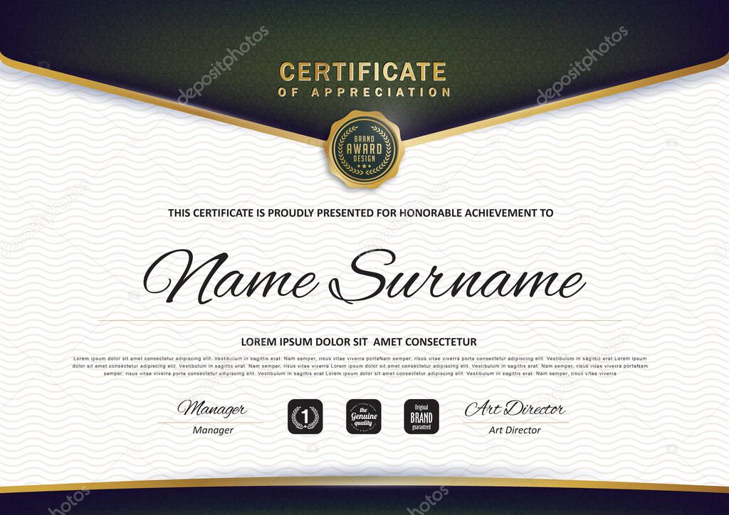 Premium certificate diploma template