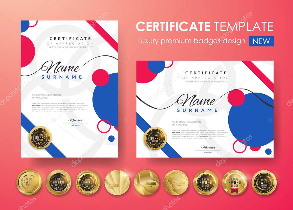 Premium certificate diploma template