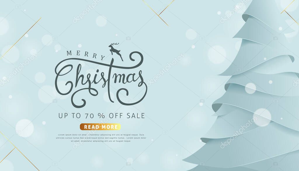 Merry christmas sale background