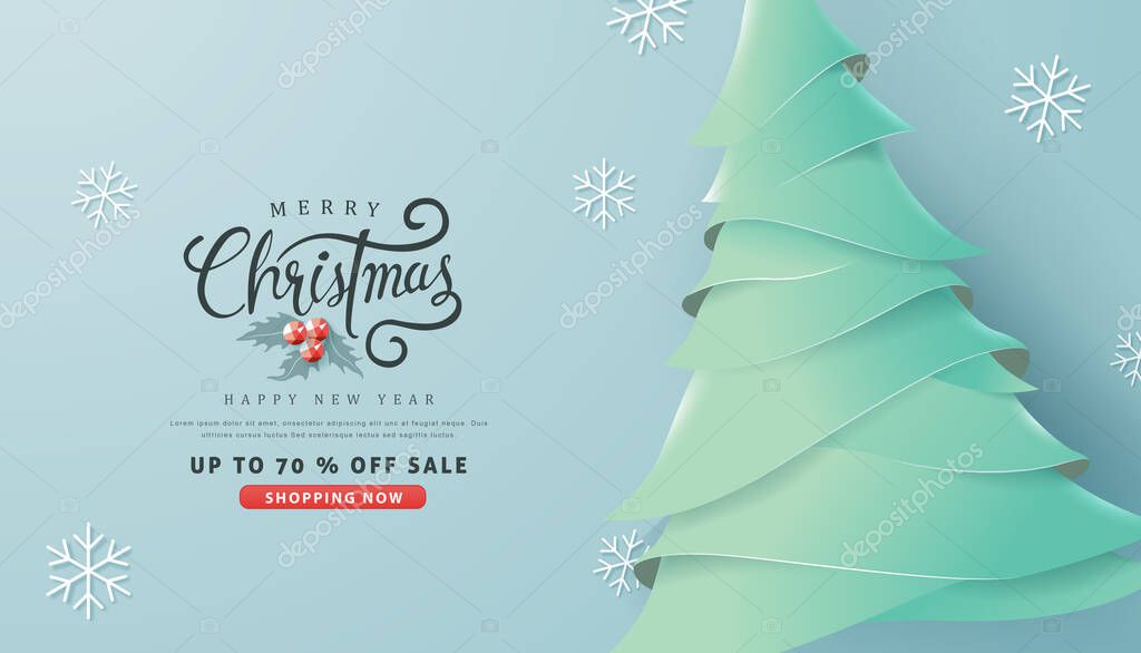 Merry christmas sale background