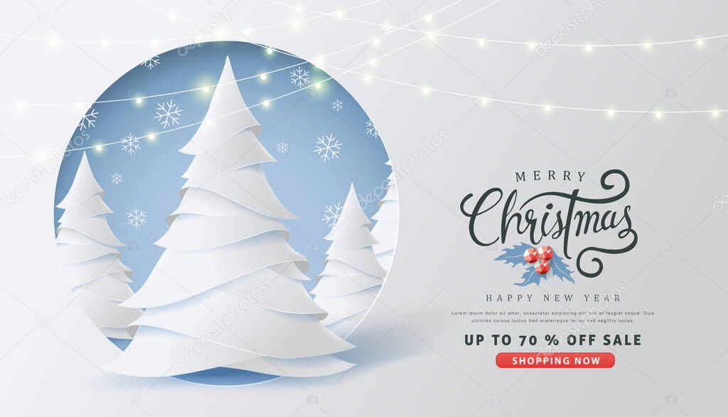 Merry christmas sale background
