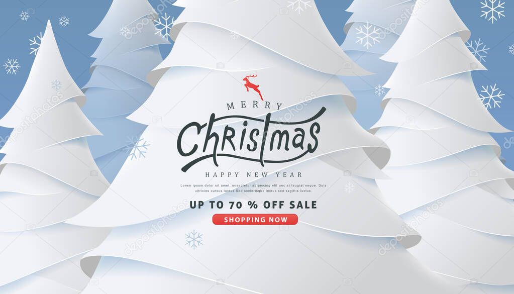 Merry christmas sale background