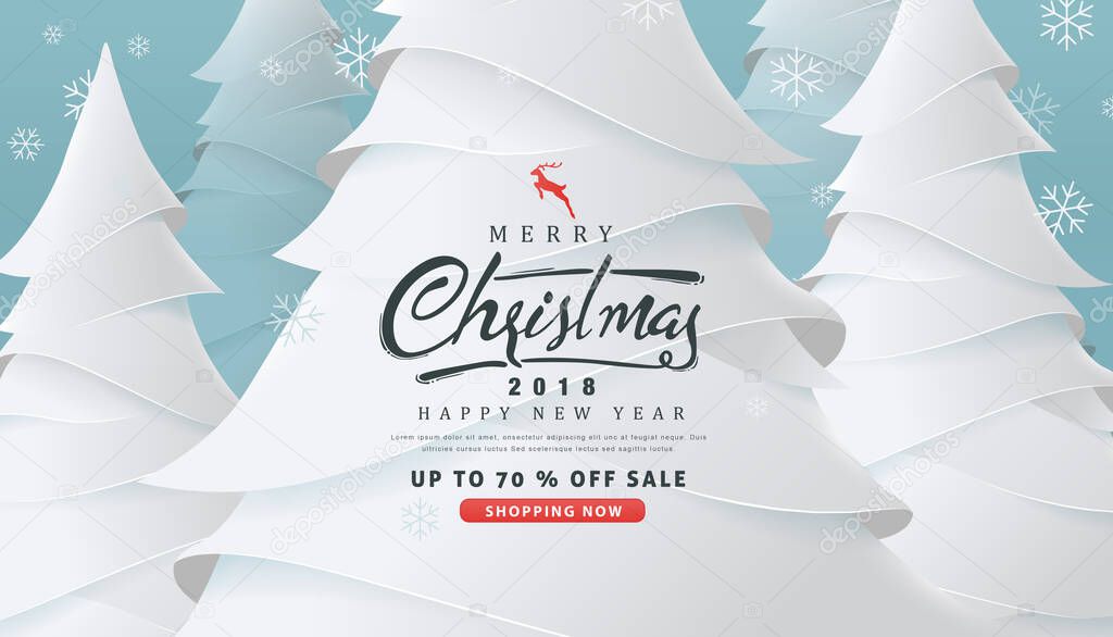 Merry christmas sale background