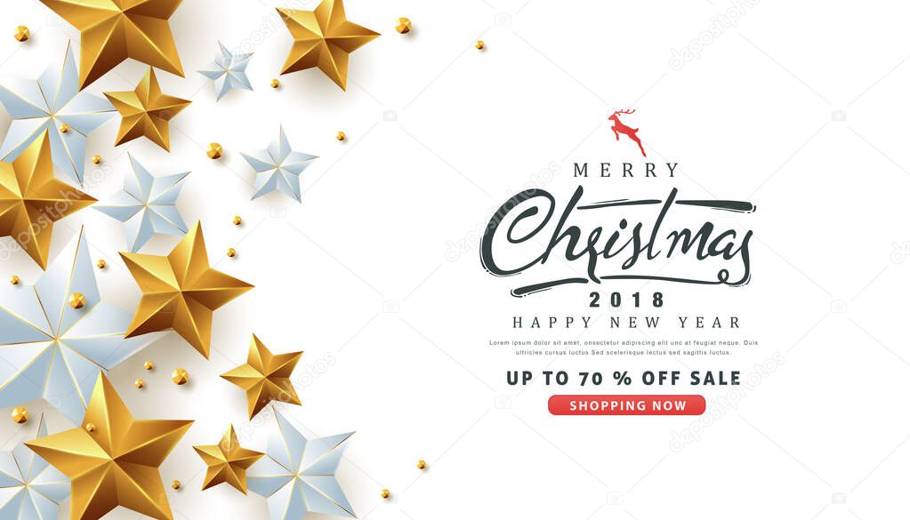 Merry christmas sale background