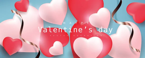 Valentijnsdag Banner Achtergrond — Stockvector