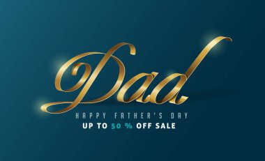Mutlu Babalar Günü indirimli afiş arkaplanı. 