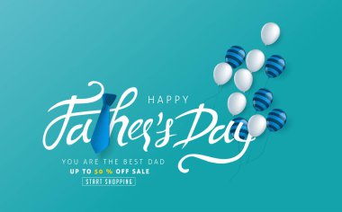 Mutlu Babalar Günü indirimli afiş arkaplanı. 