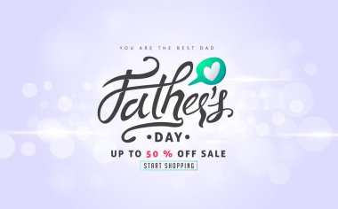 Mutlu Babalar Günü indirimli afiş arkaplanı. 