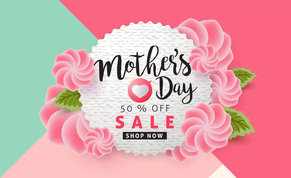 Mothers Day Sale Poster Banner Background Layout — Stockvector