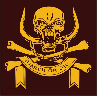 Kırmızı ve sarı kafatası