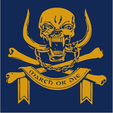 Mavi ve sarı kafatası