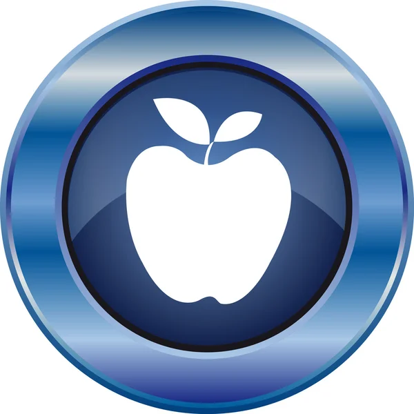 Icono Apple azul — Wektor stockowy