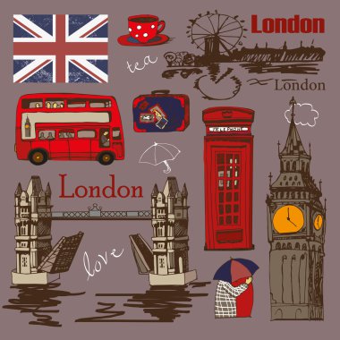 Londra stil tasarım kümesi.