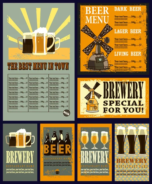 Tasarım için bira bira menü kümesini.