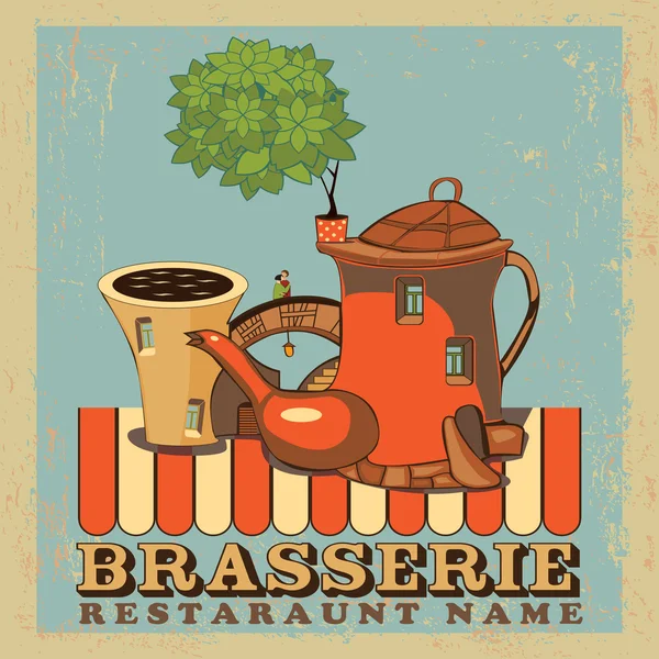 Brasserie.Design для меню — стоковый вектор