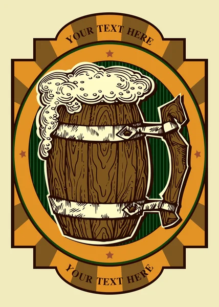 Diseño de etiqueta de cerveza — Archivo Imágenes Vectoriales