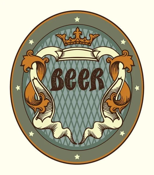 Bier Etiquette ontwerpen — Stockvector