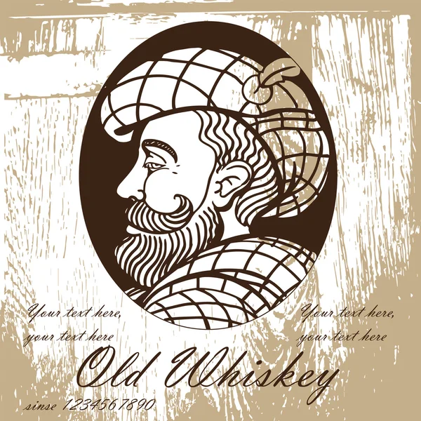 Whiskey label design. — Stock Vector