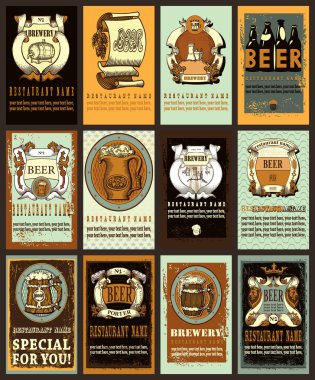 Bira etiket kümesi Tasarla.