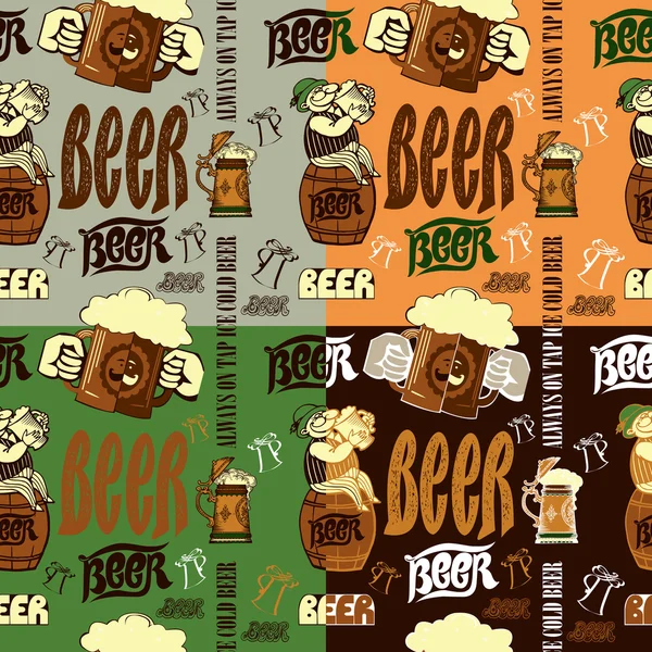 Bier naadloze — Stockvector