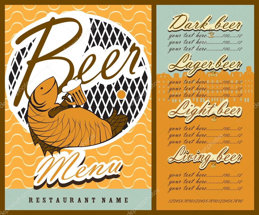 Beer menu design.