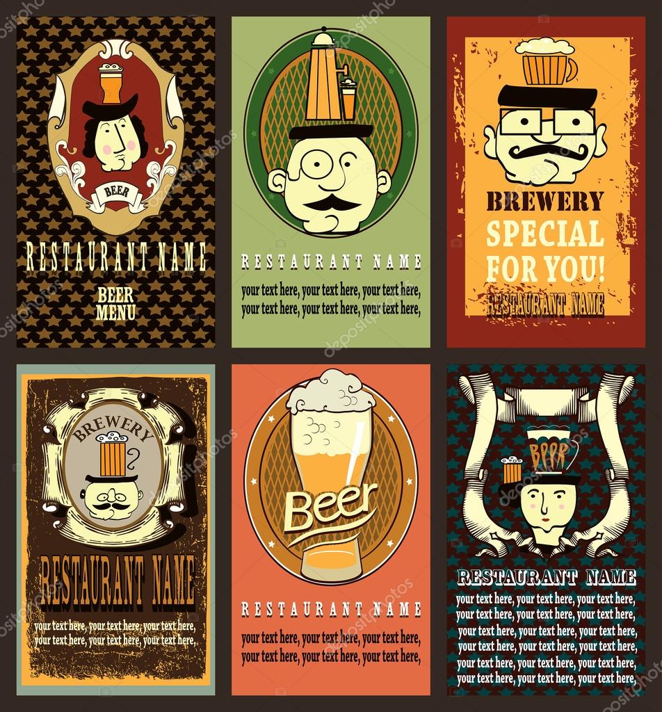 hæk banjo gryde Beer labels design set Stock Illustration by ©htos #80884510