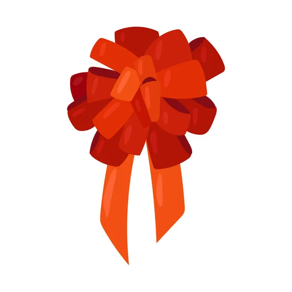 Ruban cadeau de Noël rouge pour cadeaux. Illustration vectorielle dessinée main. — Image vectorielle