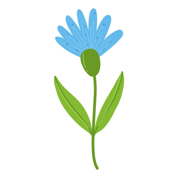 Синие дикие цветы, лесная трава — стоковый вектор