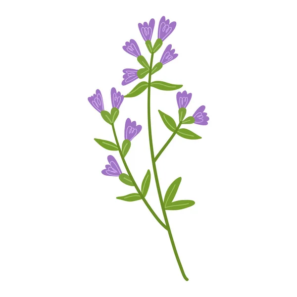 Éléments vectoriels concepteurs de fleurs violettes — Image vectorielle