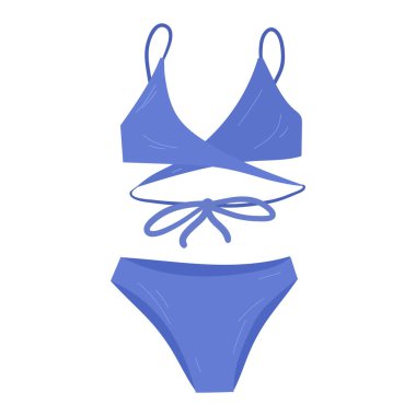 Mavi kadın mayosu Vektör eli çizilmiş