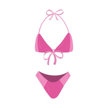 Pembe kadın mayosu Vektör eli çizilmiş