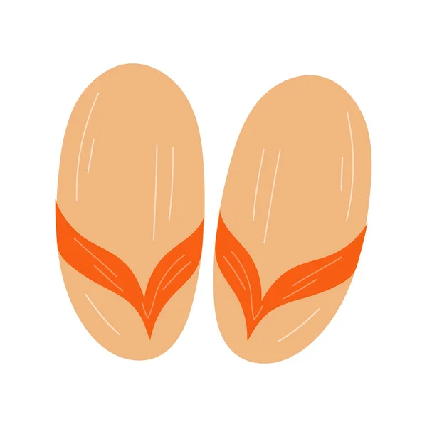 Mignon dessin animé tongs chaussures. — Image vectorielle