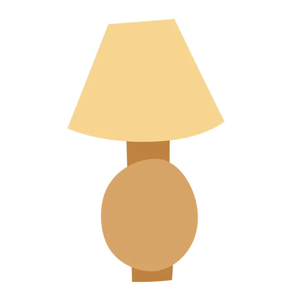 Желтая лампа уютный домашний декор. — стоковый вектор