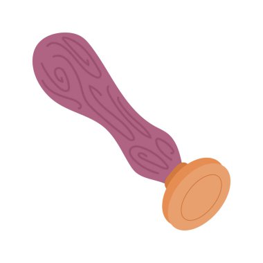 Vintage mühür balmumu pulu. Vektör eli çizilmiş.