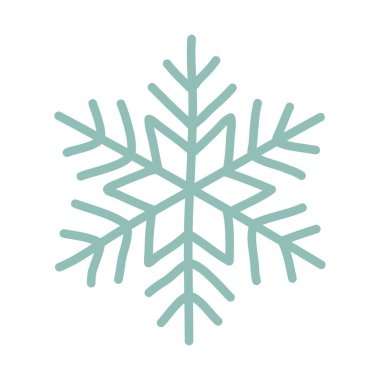 Kış kar tanesi. Vektör eli çizilmiş.