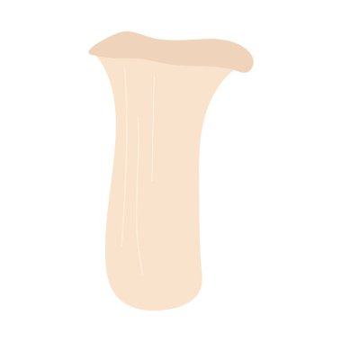 Trompet kraliyet mantarı vektör el çizimi karikatür çizimi izole