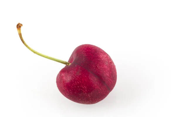 Szív alakú cseresznye a elszigetelt fehér háttér — Stock Fotó