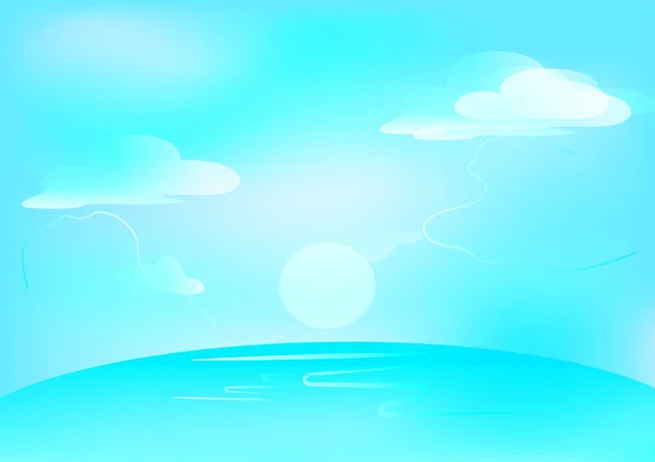 Cielo Azul Nube Clara Fondo Abstracto Fondo Pantalla Brillante Naturaleza — Vector de stock