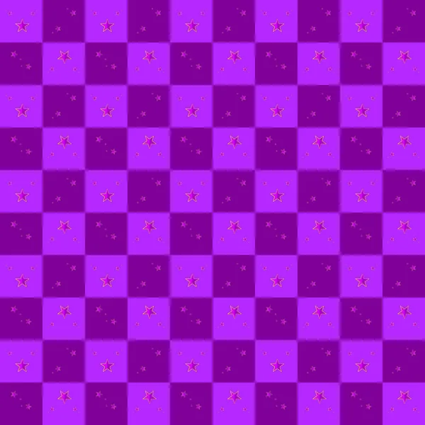 Мозаїка Перевіряє Значки Зірок Декоративні Фіолетові Барвисті Плетені Тканини Текстильні — стоковий вектор