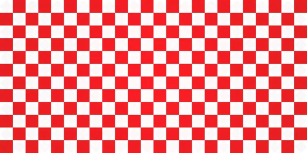 Пласка Тканина Текстильна Мода Червоно Білий Барвистий Квадратний Шаховий Блок — стоковий вектор