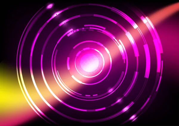 Αφηρημένα Υπόβαθρα Φωτεινό Κύκλο Μπάλα Στροβιλισμού Τεχνολογία Φως Ακτίνα Παγκόσμιο — Διανυσματικό Αρχείο
