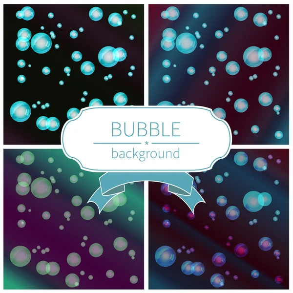 Набор ярких пузырьков фона — стоковый вектор
