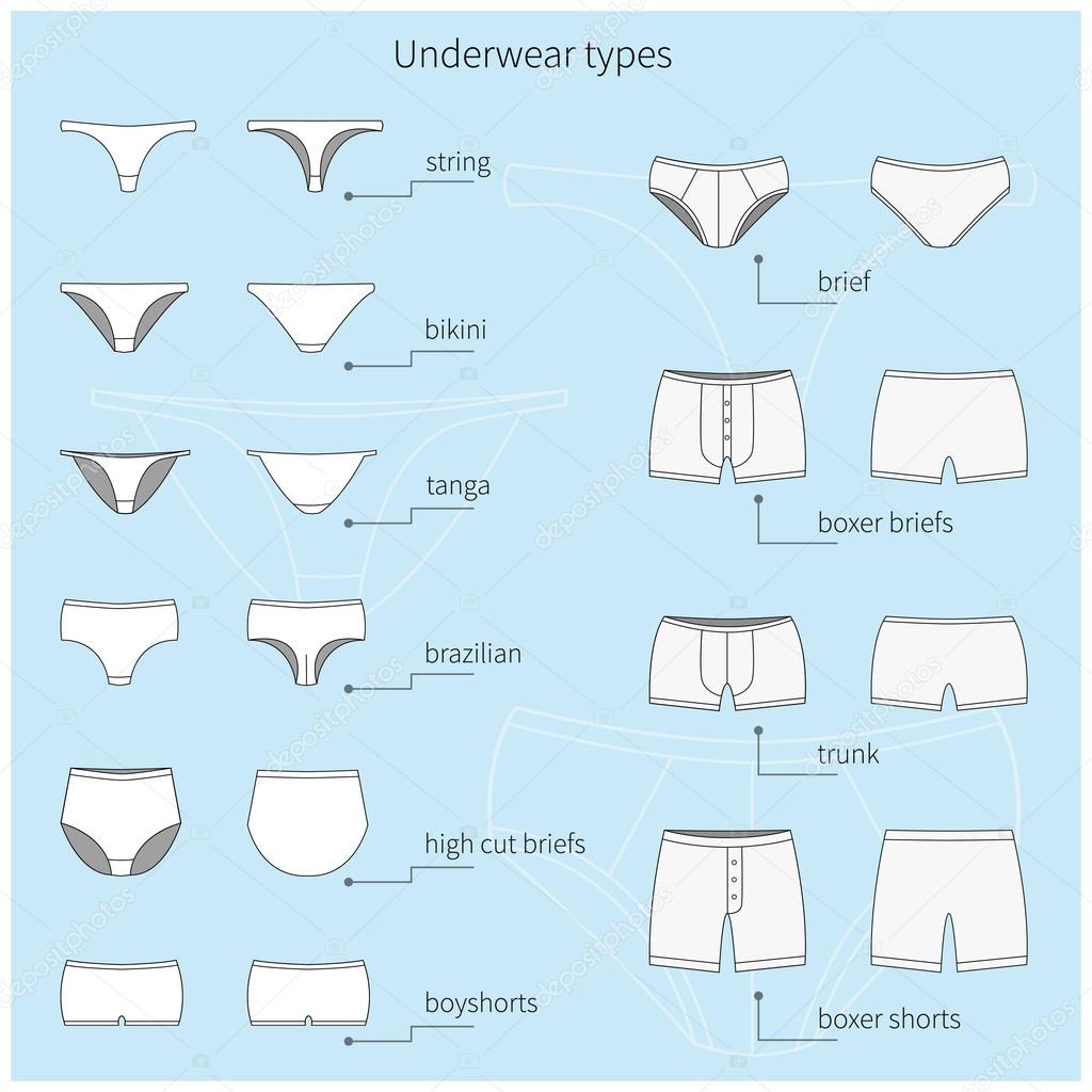 Set of male and female underwear Stock Vector by ©dreamcat 105734710