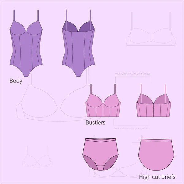 Underwear templates — Stock Vector © alekup #4983663