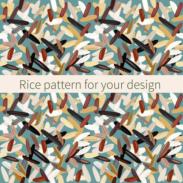 Seamless pattern with  rice — Stock Vector